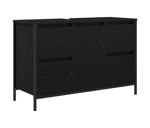 Valamukapp Sahtlitega Must Tamm 90X34,5X60 Cm