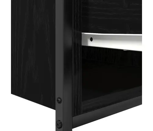 Valamukapp Sahtlitega Must Tamm 90X34,5X60 Cm