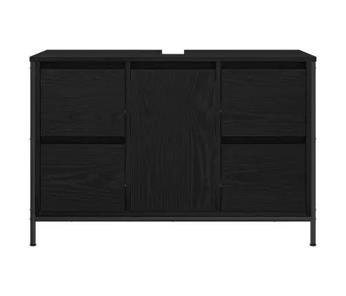 Valamukapp Sahtlitega Must Tamm 90X34,5X60 Cm