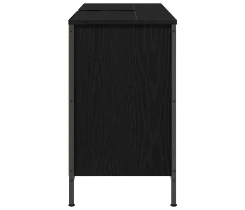 Valamukapp Sahtlitega Must Tamm 90X34,5X60 Cm