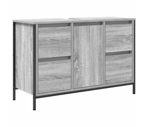 Praustuvo Spintelė Su Stalčiais Pilka Sonoma 90X34,5X60 Cm