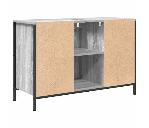 Praustuvo Spintelė Su Stalčiais Pilka Sonoma 90X34,5X60 Cm