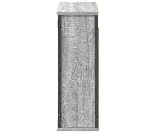 Sieninė Vonios Spintelė Su Veidrodžiu Pilka Sonoma 60X21X60 Cm