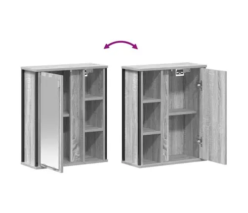 Vannas Istabas Sienas Skapis Ar Spoguli 50X21X60 Cm Vidaxl
