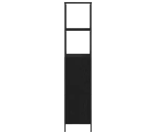 Vannas Istabas Skapis Ar Plauktiem Melns Ozols 36X35X165 Cm Vidaxl