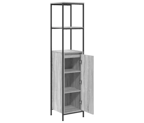 Vannas Istabas Skapis Ar Plauktiem Pelēks Sonoma 36X35X165 Cm Vidaxl