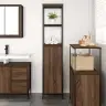 Vonios Spintelė Su Lentynomis Rudas Ąžuolas 36X35X165 Cm