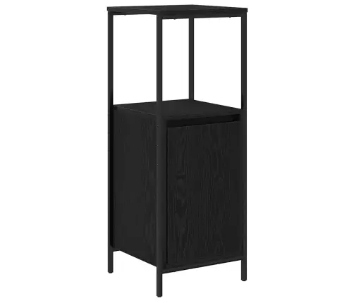 Vannas Istabas Skapis Ar Plauktiem Melns Ozols 36X35X95 Cm Vidaxl