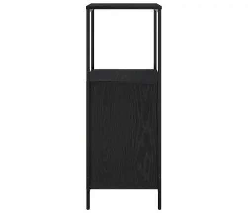 Vannas Istabas Skapis Ar Plauktiem Melns Ozols 36X35X95 Cm Vidaxl