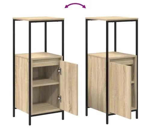 Vonios Spintelė Su Lentynomis Sonoma Ąžuolas 36X35X95 Cm