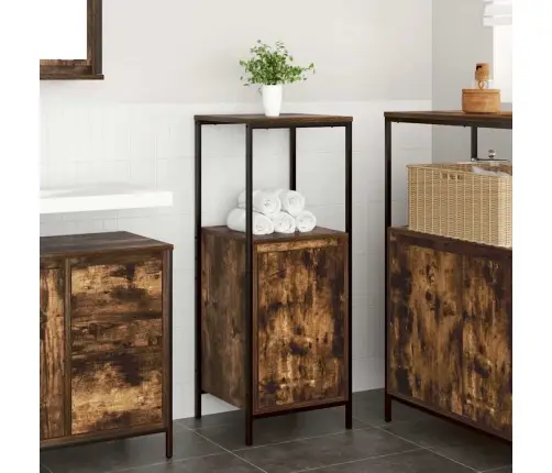 Vannas Istabas Skapis Ar Plauktiem Kūpināts Ozols 36X35X95 Cm Vidaxl