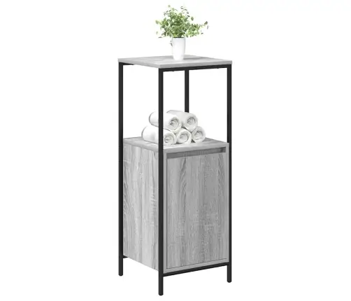 Vannas Istabas Skapis Ar Plauktiem Pelēks Sonoma 36X35X95 Cm Vidaxl