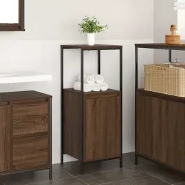 Vannas Istabas Skapis Ar Plauktiem Brūns Ozols 36X35X95 Cm Vidaxl