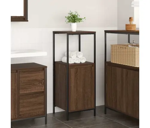 Vannas Istabas Skapis Ar Plauktiem Brūns Ozols 36X35X95 Cm Vidaxl