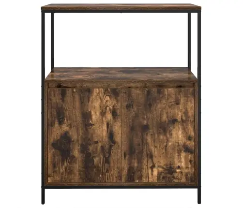 Vonios Spintelė Su Lentynomis Rūkytas Ąžuolas 76,5X35X95 Cm