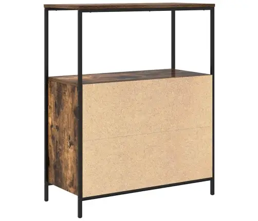 Vonios Spintelė Su Lentynomis Rūkytas Ąžuolas 76,5X35X95 Cm