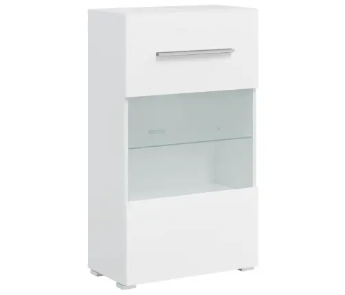 5Daļiņu Televizoru Bloki Ar Led, Matēts Balts Inženierijas Koks Vidaxl