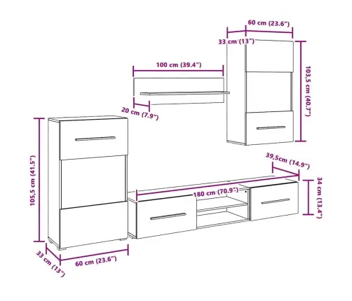 5-Osalised Led-Valgustusega Telerid, Oliivroheline Ehituspuit