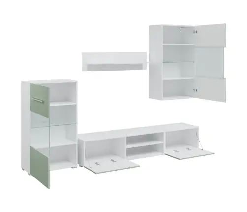 5-Osalised Led-Valgustusega Telerid, Oliivroheline Ehituspuit