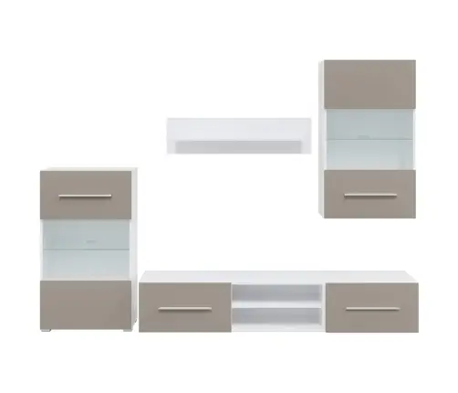 5Daļiņu Televizoru Bloki Ar Led Akmens Pelēks Inženierijas Koks Vidaxl 5Daļiņu Televizoru Bloki Ar Led Akmens Pelēks Inženierijas Koks Vidaxl