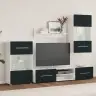 5Daļiņu Televizoru Bloki Ar Led Matēts Indigo Inženierijas Koks Vidaxl