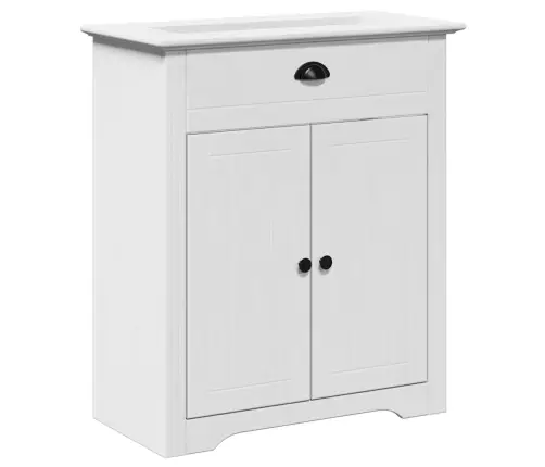 3-Osaline Vannitoa Mööblikomplekt Bodo, Valge, Männipuit