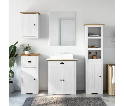 4-Osaline Vannitoa Mööblikomplekt Bodo, Männipuit