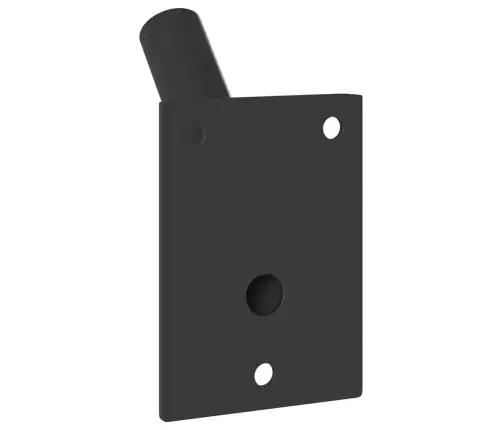 Vėliavos Stiebo Laikiklis Juoda 10,5 X 7,5 X 0,25 Cm Plienas