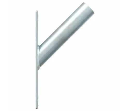 Vėliavos Stiebo Laikiklis Sidabro 10.5 X 7.5 X 0.2 Cm Plienas