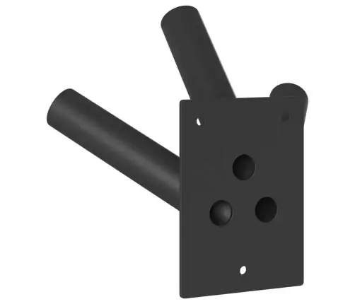 Karoga Stiprinājums 3 Karogiem Sienā, Melns Tērauds Vidaxl