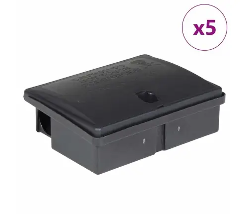 Mouse Traps 5Gb Melns 13X10X4 Cm Vidaxl