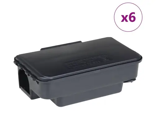 Pelės Spąstai, 6Vnt., Juodos Spalvos, 22X12,5X7,5Cm