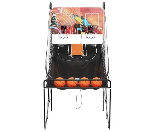 Basketbola Spēļu Automāts Ar 4 Bumbiņām 2 Spēlētājiem Vidaxl