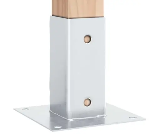 Statu Pamatnes Kvadrāts 4 Gab Sudrabs 71X71 Mm Cinkots Tērauds Vidaxl