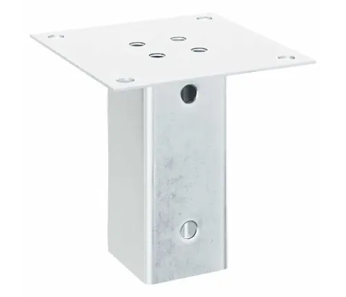 Statu Pamatnes Kvadrāts 4 Gab Sudrabs 71X71 Mm Cinkots Tērauds Vidaxl