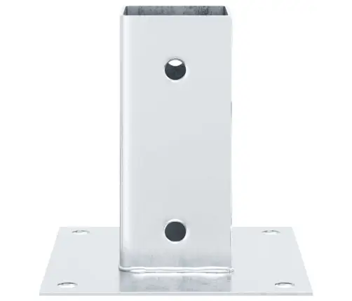 Statu Pamatnes Kvadrāts 4 Gab Sudrabs 71X71 Mm Cinkots Tērauds Vidaxl