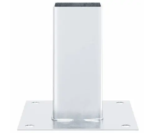 Statu Pamatnes Kvadrāts 4 Gab Sudrabs 71X71 Mm Cinkots Tērauds Vidaxl