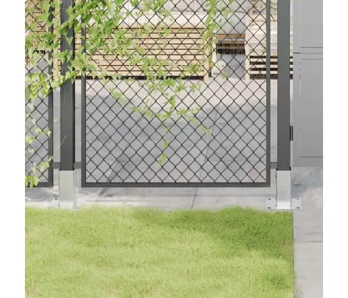 Statu Pamatnes Kvadrāts 4 Gab Sudrabs 71X71 Mm Cinkots Tērauds Vidaxl