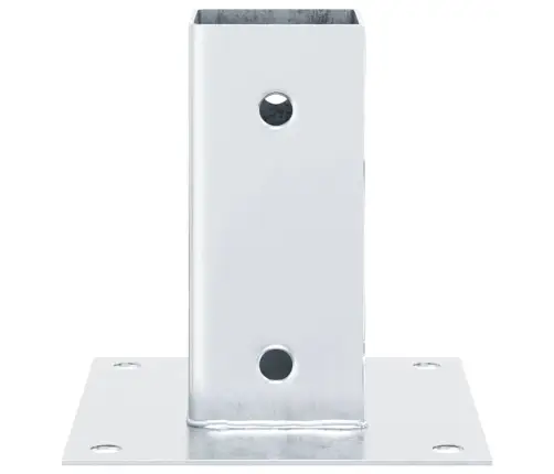 Statu Pamatnes Kvadrāts 12Gb Sudrabs 71X71 Mm Cinkots Tērauds Vidaxl