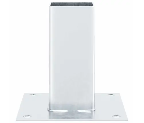 Statu Pamatnes Kvadrāts 12Gb Sudrabs 71X71 Mm Cinkots Tērauds Vidaxl