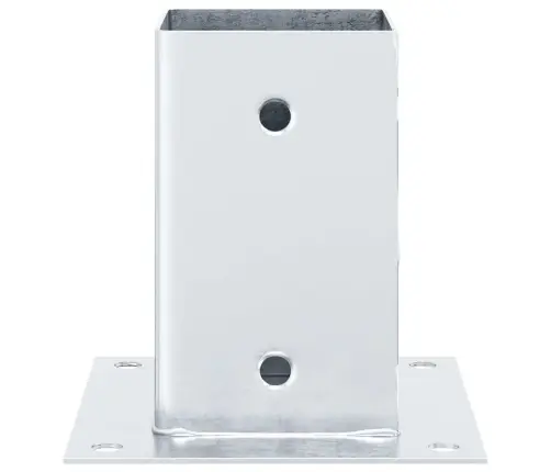 Stulpų Pagrindai Kvadratiniai, 4Vnt., Sidabriniai, 81X81Mm