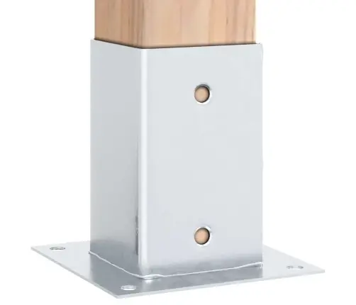 Statu Pamatnes Kvadrāts 12Gb Sudrabs 81X81 Mm Cinkots Tērauds Vidaxl