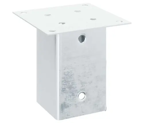 Statu Pamatnes Kvadrāts 12Gb Sudrabs 81X81 Mm Cinkots Tērauds Vidaxl