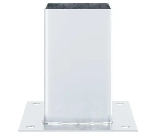 Statu Pamatnes Kvadrāts 12Gb Sudrabs 81X81 Mm Cinkots Tērauds Vidaxl