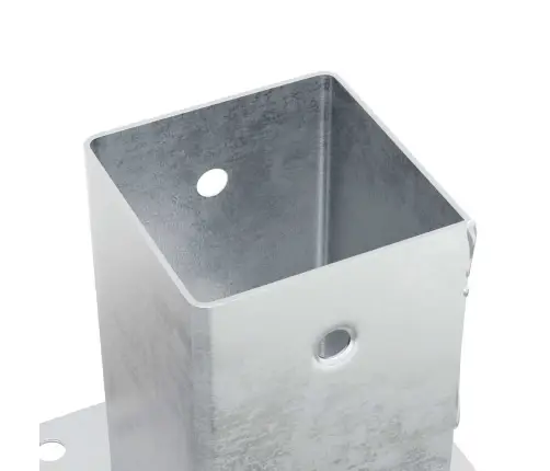 Statu Pamatnes Kvadrāts 12Gb Sudrabs 81X81 Mm Cinkots Tērauds Vidaxl