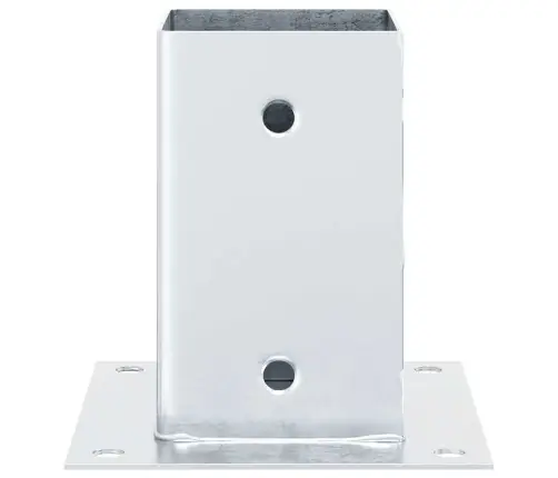 Statu Pamatnes Kvadrāts 12Gb Sudrabs 91X91 Mm Cinkots Tērauds Vidaxl