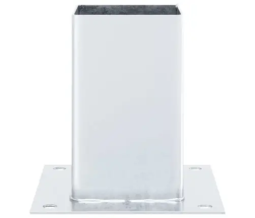 Statu Pamatnes Kvadrāts 12Gb Sudrabs 91X91 Mm Cinkots Tērauds Vidaxl