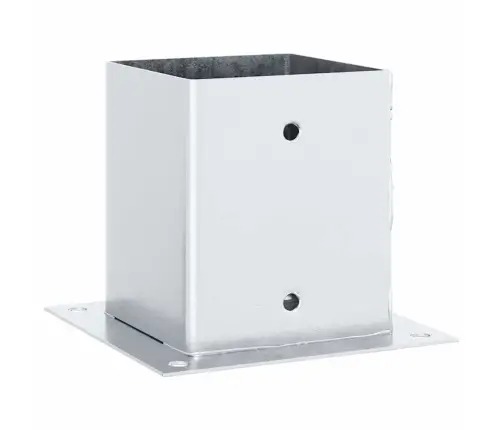 Statu Pamatnes Kvadrāts 4 Gab Sudrabs 101X101Mm Cinkots Tērauds Vidaxl