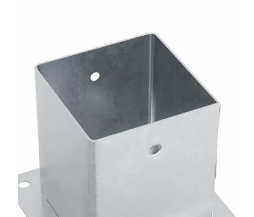 Statu Pamatnes Kvadrāts 4 Gab Sudrabs 101X101Mm Cinkots Tērauds Vidaxl