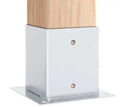 Statu Pamatnes Kvadrāts 12Gb Sudrabs 101X101 Mm Cinkots Tērauds Vidaxl